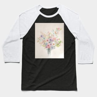 Bouquet of flowers watercolor style. Baseball T-Shirt